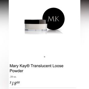 Mary Kay- Translucent Loose powder-NWT